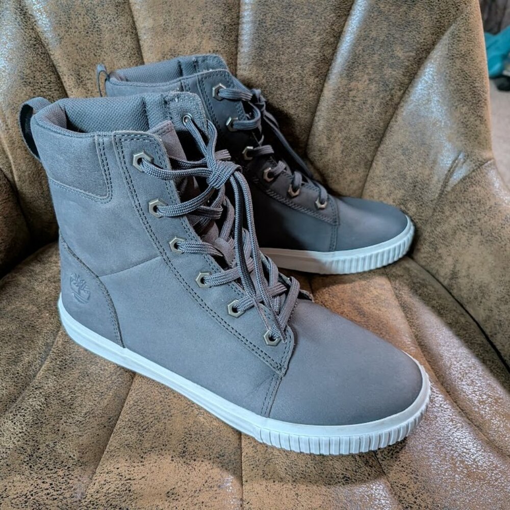 Gray High-Top Sneakers